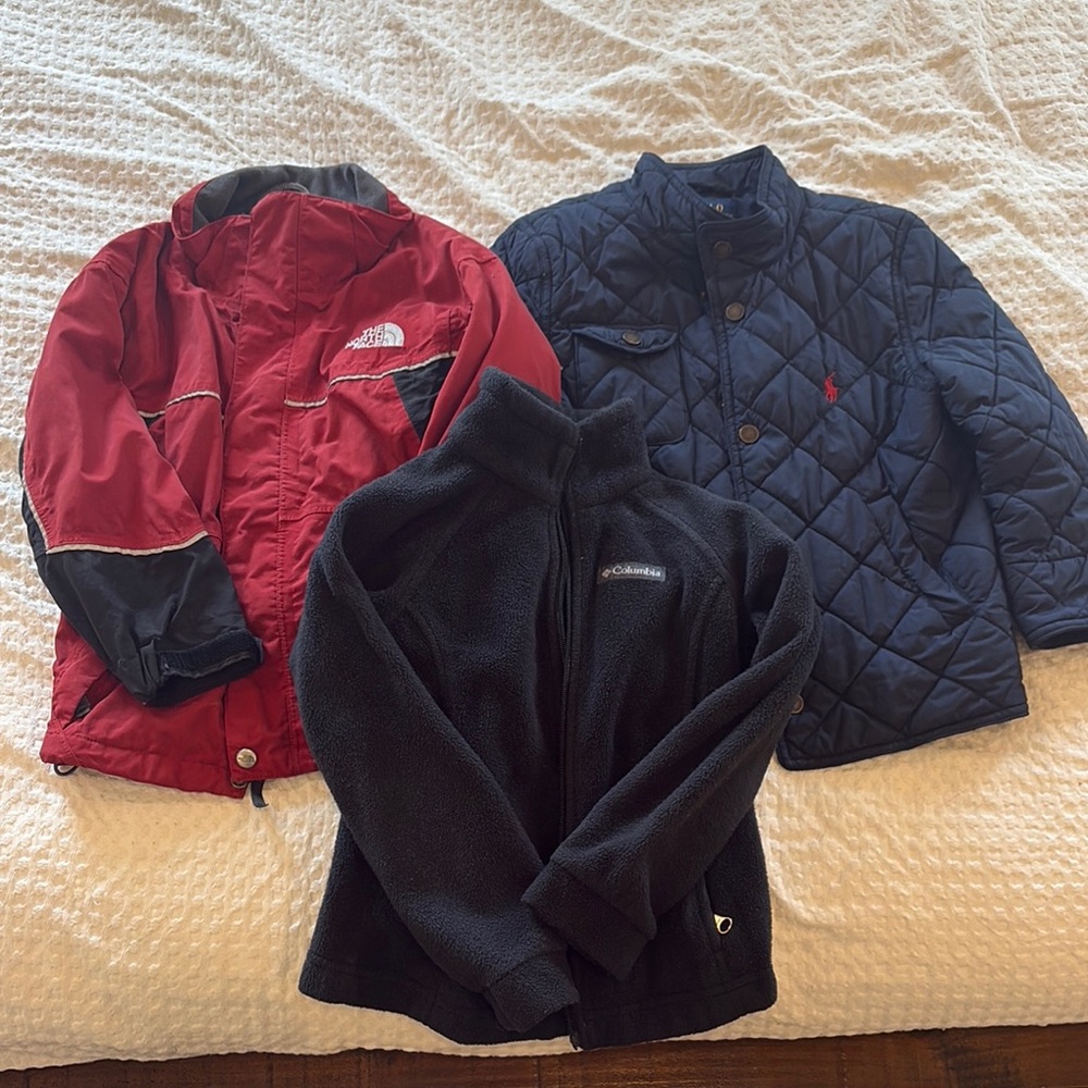 The North Face, Columbia, and Polo XS Jackets- LOT